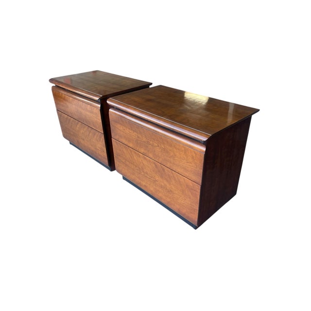 Mid 20th Century Vintage Lane Altavista Two Drawer Nightstands, Mid Century Modern, a Pair For Sale - Image 5 of 16