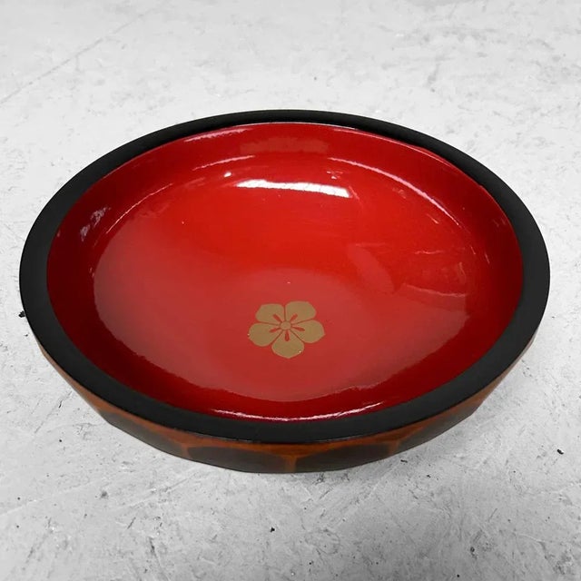 Wood Mid-Century Shōwa Wooden Urushi Bowl, Japan, 1970s For Sale - Image 7 of 10