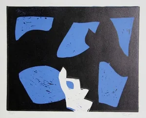 Charlie Hewitt, "N," Woodblock