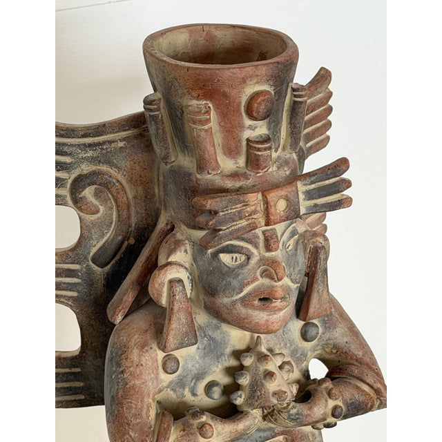 Mid-20th Century Mesoamerican Zapotec Style Terracotta Effigy Vessel, 1950s For Sale - Image 3 of 7