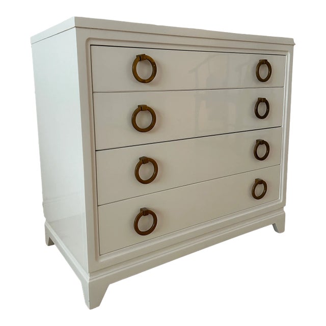 1950s White Lacquer Chest Style t.h. Robsjohn-Gibbings For Sale