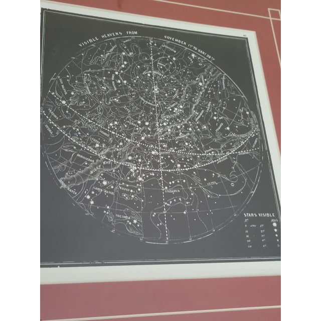 Traditional Late 20th Century "Visible Heavens" Constellation Print, Framed For Sale - Image 3 of 13
