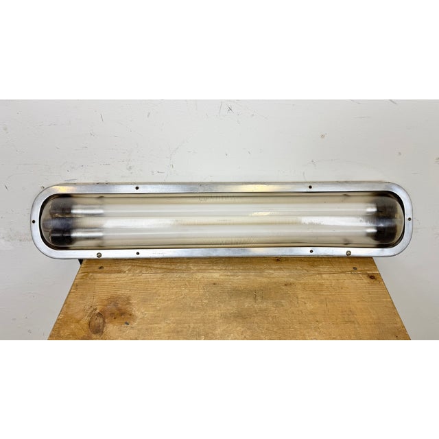 Industrial Aluminium Hanging Tube Light, 1970s For Sale - Image 9 of 18