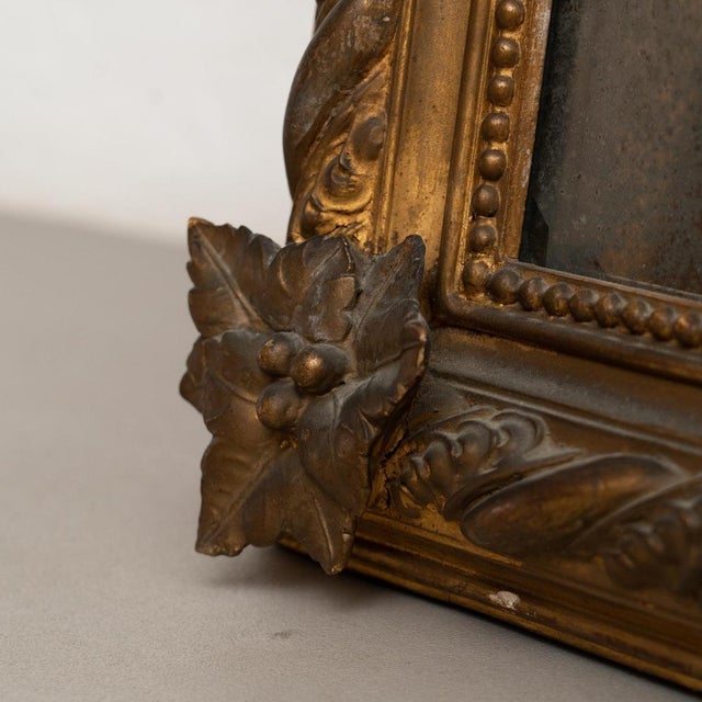 Early 20th Century Napoleon III Gilded Wood and Stucco Mirror For Sale - Image 12 of 14