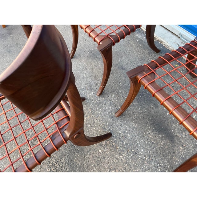 Brown T. H. Robsjohn-Gibbings Klismos Style Walnut Chairs…set of 3 For Sale - Image 8 of 17