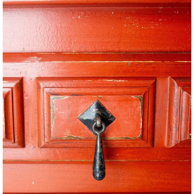 Mid-Century French Chest of Drawers in Red, 1960s For Sale - Image 14 of 16