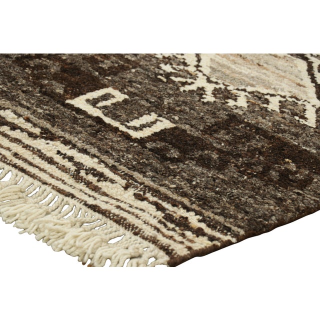2010s Rug and Kilim’s Tribal Style Kilim Runner Rug in Beige-Brown With Medallions For Sale - Image 5 of 6