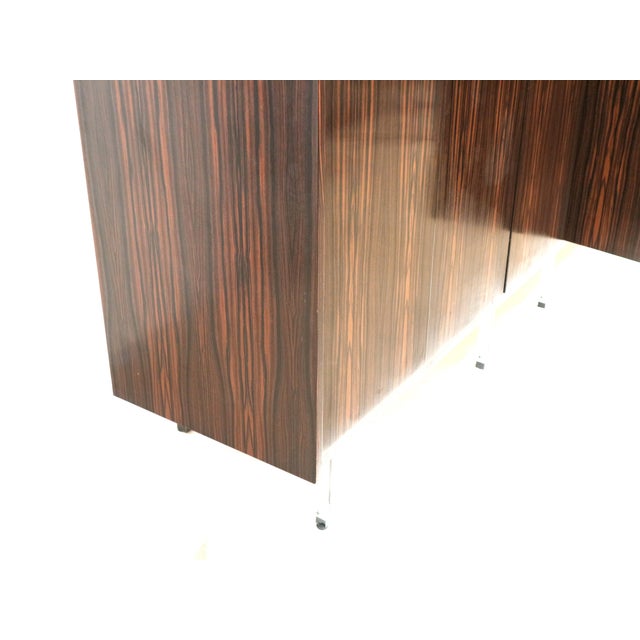 Brown Large Vintage Designer Wardrobe with Hanging and Storage Space, 1960s For Sale - Image 8 of 9