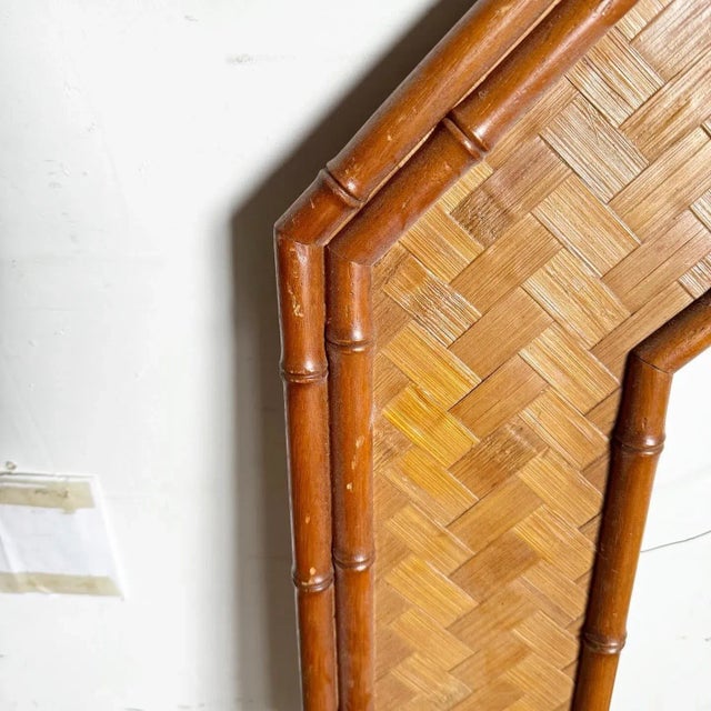 Glass Boho Chic Octagonal Herringbone Frame For Sale - Image 7 of 8