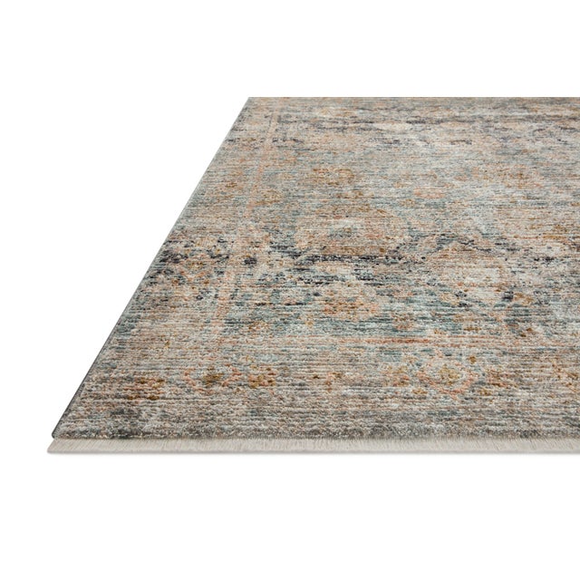 Traditional Jean Stoffer x Loloi Katherine Ocean / Coral 7'-10" x 10' Area Rug For Sale - Image 3 of 10