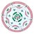 1970s Pink and Green Floral Chinoiserie Decorative Plates - Set of 3 For Sale - Image 5 of 11