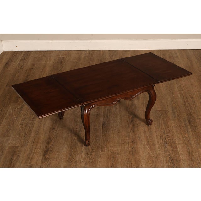 French Henredon French Louis XV Style Oak Expanding Coffee Table For Sale - Image 3 of 18
