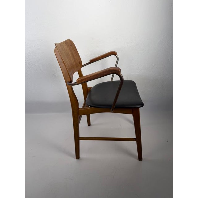 Mid-Century Modern Armchair by Steen Eiler Rasmussen & Kaj Lyngfeldt Larsen for Danbork, Denmark, 1954 For Sale - Image 3 of 12