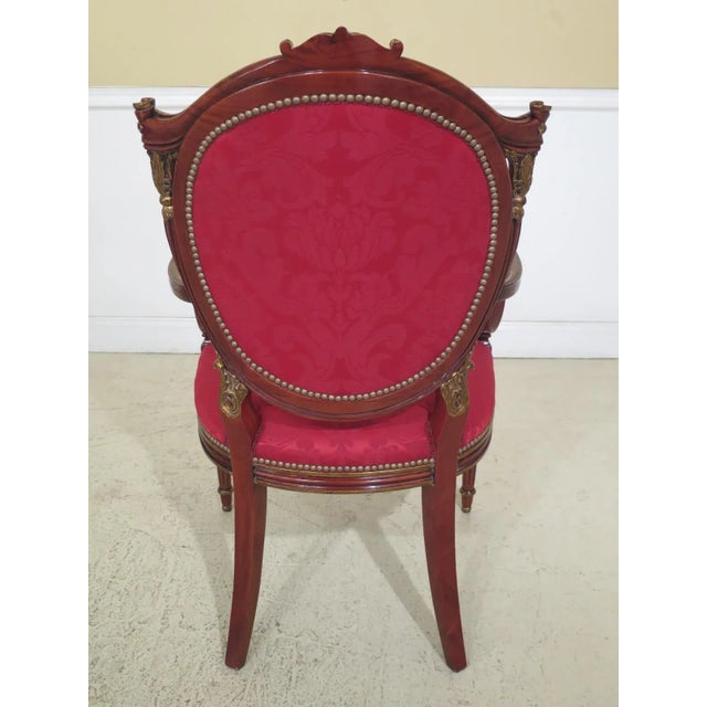 2010s French Louis XV Style Carved Mahogany Arm Chair For Sale - Image 5 of 11