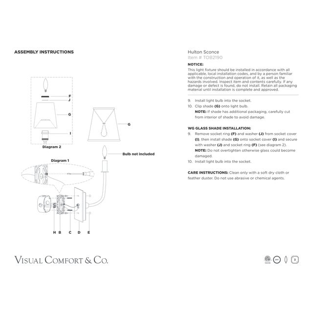 2020s Thomas O'Brien for Visual Comfort Signature Hulton Sconce in Polished Nickel with Crystal Backplate with Linen Shade For Sale - Image 5 of 5