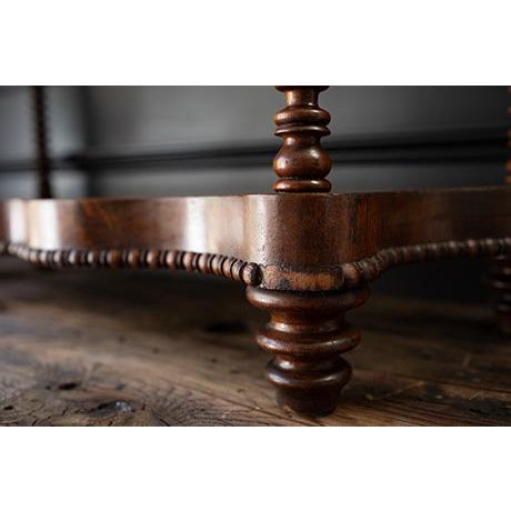 Antique Victorian Spool Turned Etagere, Tabletop Display Shelf With Serpentine Front For Sale - Image 9 of 17