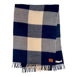 Coach Wool Check Scarf Throw