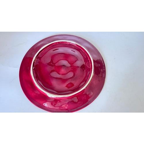 French Ceramic Oyster Plate in Deep Red Glaze, 1960s For Sale - Image 3 of 13