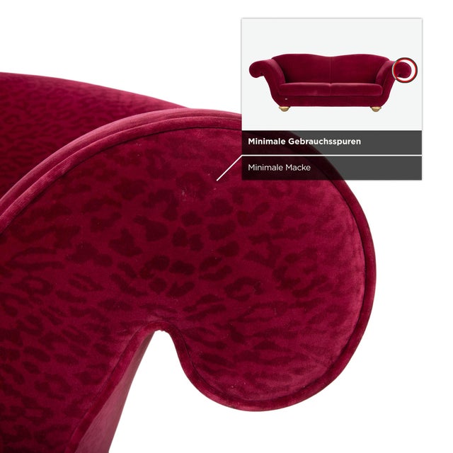 Loulou 3-Seater Sofa in Red Ruby Fabric from Bretz For Sale - Image 5 of 8