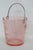 This beautiful Ice Bucket is made out of depression-era glass. Presenting a stunning pink color with an intricate floral...