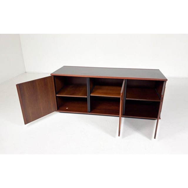 Mid-Century Wood Sideboard attributed to Gianfranco Frattini, Italy, 1970s For Sale - Image 17 of 18