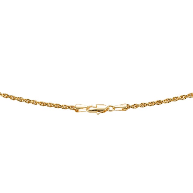Unisex 14k Yellow Gold 2mm 24” Classic Twisted Spiral Rope Chain Necklace For Sale In Houston - Image 6 of 8