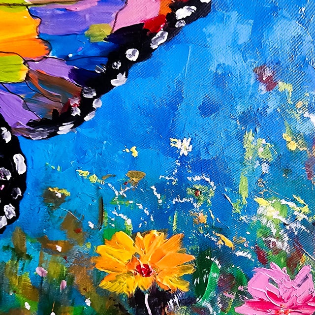 Contemporary Becoming, Animal, Butterfly Painting by Madoti Oluwadamilare (2026), Acrylic on Canvas For Sale - Image 3 of 5