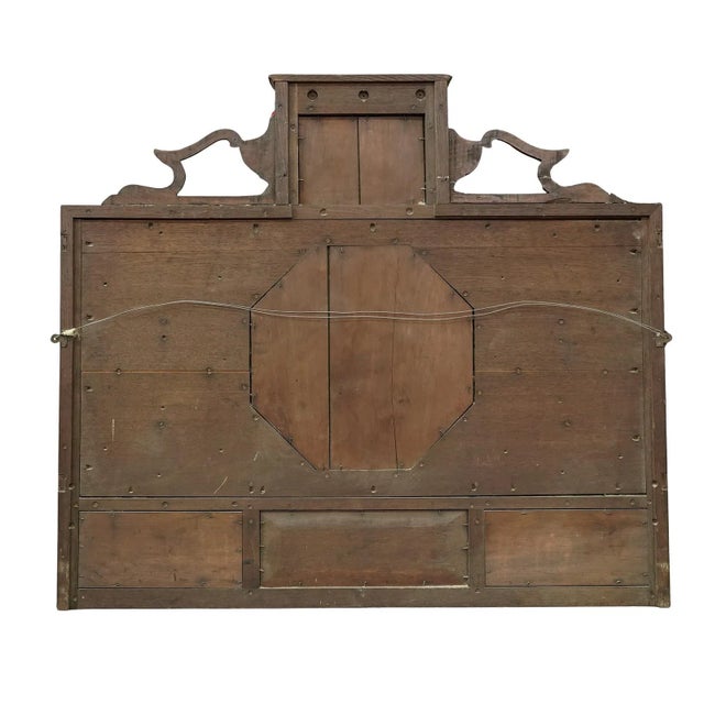 Late 19th Century Antique Black Forest Hand-Painted Hall Mirror For Sale - Image 5 of 5