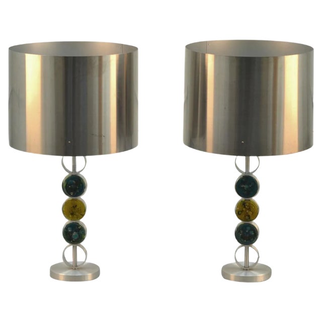 Large Table Lamps by Nancy Still for Raak, 1970s, Set of 2 For Sale