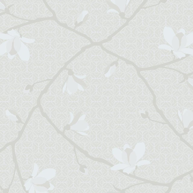 SAMPLE - Boråstapeter Magnolia Wallpaper In Bone For Sale