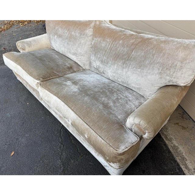 George Smith Short Scroll Arm Sofa For Sale In New York - Image 6 of 9