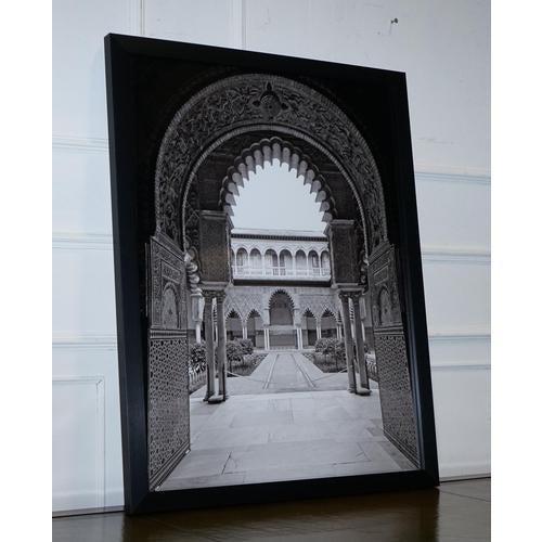 Courtyard of the Maidens in the Real Alcazar in Seville, Print, Framed For Sale - Image 4 of 7