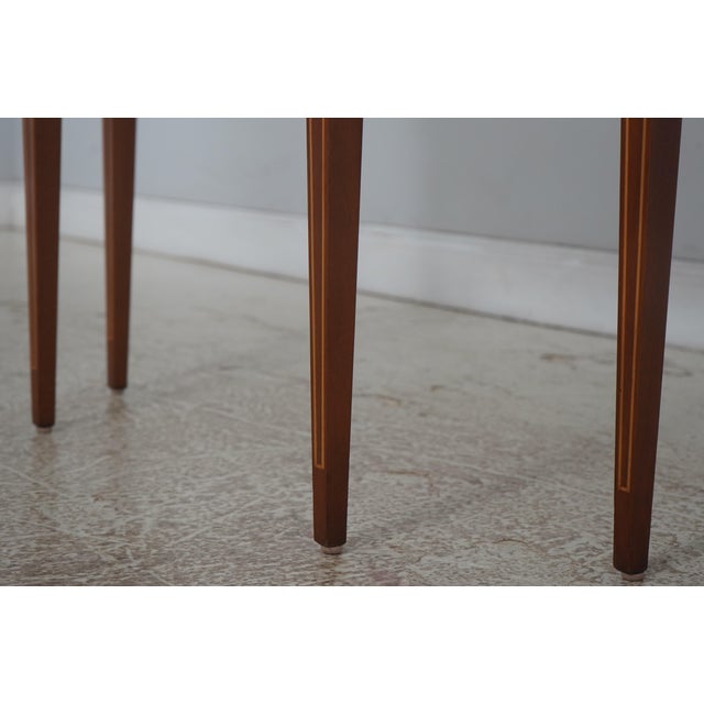 Brown Councill Craftsmen Inlaid Mahogany Console Table For Sale - Image 8 of 14