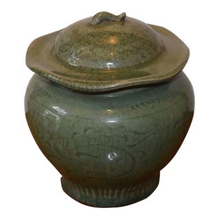 Antique 19th Century Lidded Jar For Sale