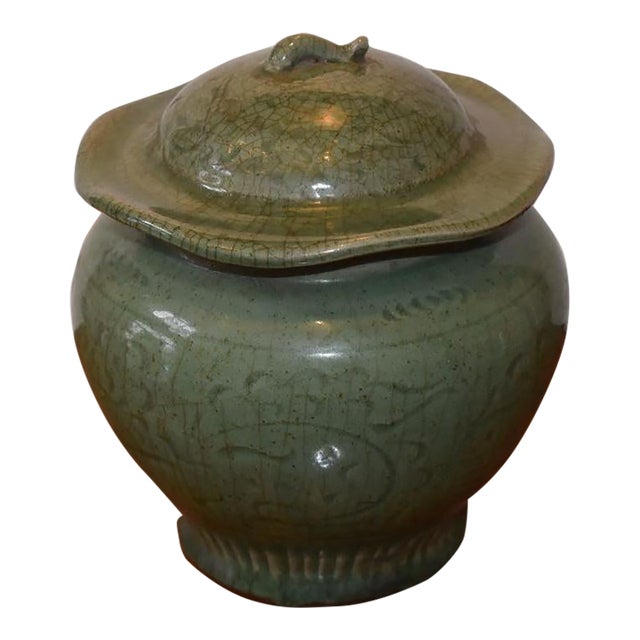 Antique 19th Century Lidded Jar For Sale