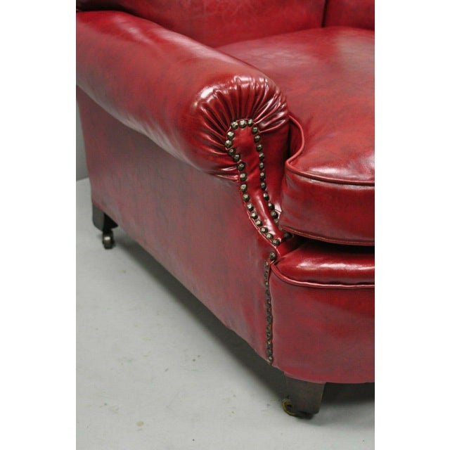 Early 20th Century Antique English Regency Style Burgundy Red
