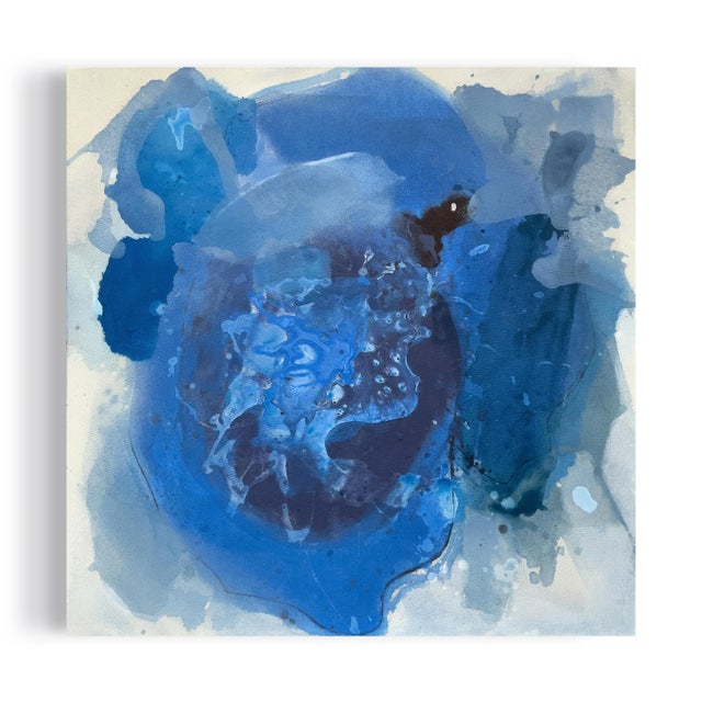 Acrylic, ink, enamel, sand, and texture on raw canvas with gallery-wrapped edges (also looks great in float framing). This...