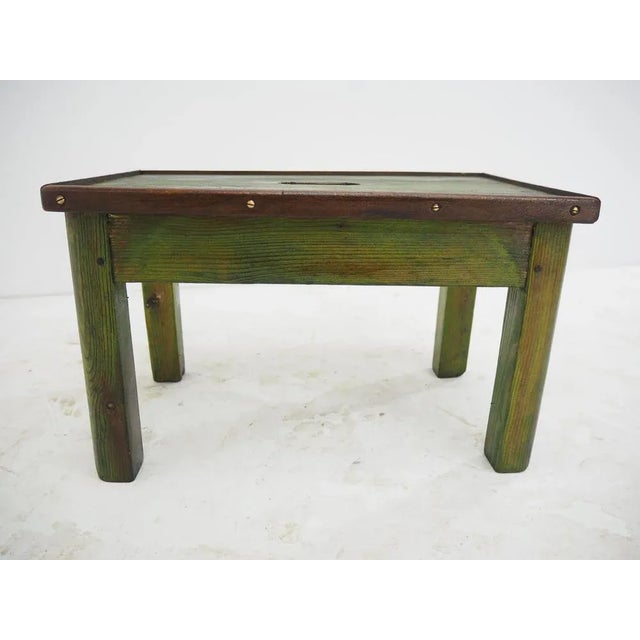 Vintage Industrial Allwood Footstool, 1950s For Sale - Image 6 of 9