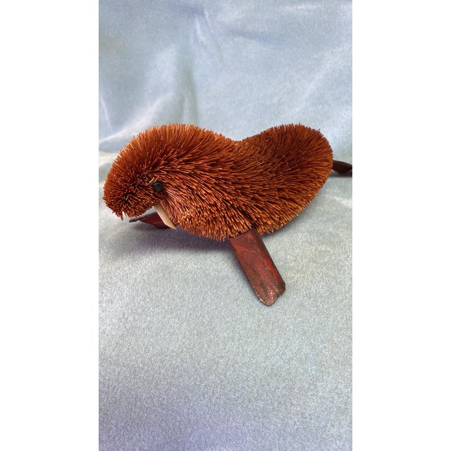 Vintage Walrus Figurine Bottle Brush Brown For Sale - Image 10 of 12