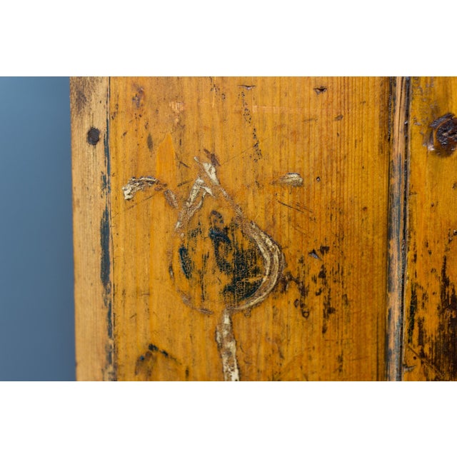 Antique Rustic Baltic Pine Armoire, 1862 For Sale - Image 5 of 18