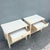 Coastal Vintage Coastal Faux Bamboo Cream and Pink Nightstands by Thomasville - A Pair For Sale - Image 3 of 9