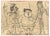 G. Cervelli, William Tell Trio Cartoon, 1910s, Ink Drawing For Sale