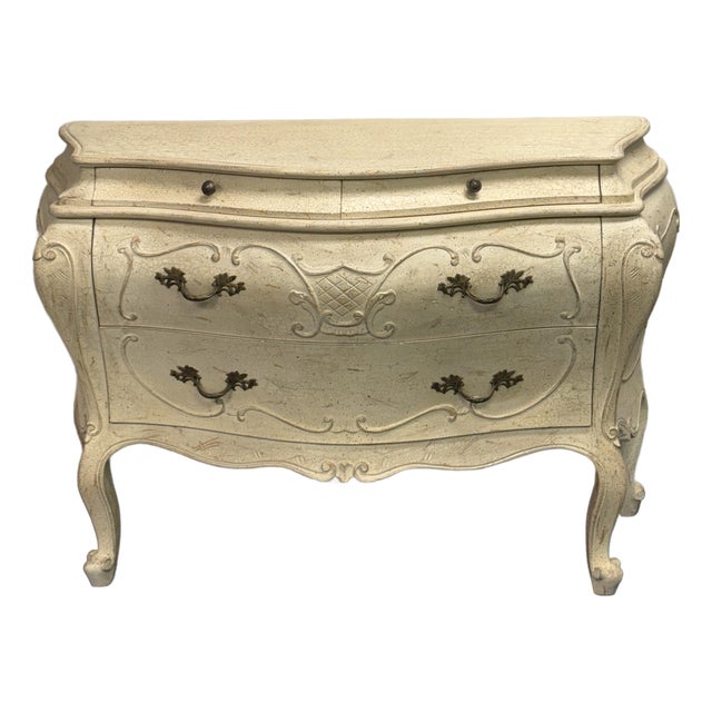 Late 20th Century Painted Bombe Chest / Commode - Made in Italy For Sale