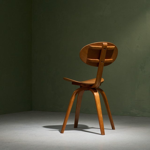 Bow-Wood No. 03 Side Chair by Kwok Hoi Chan for Hugues Steiner, France, Late 1940s For Sale - Image 12 of 12