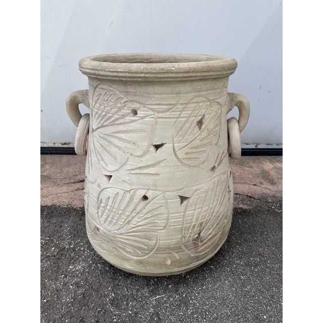 Triangular Terracotta Jar with Engravings For Sale - Image 14 of 14