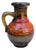 Mid-Century Model No. 334-19 Pitcher in Hand-Painted, Brown Ceramic with Red and Blue Glaze, West German, 1960s For Sale