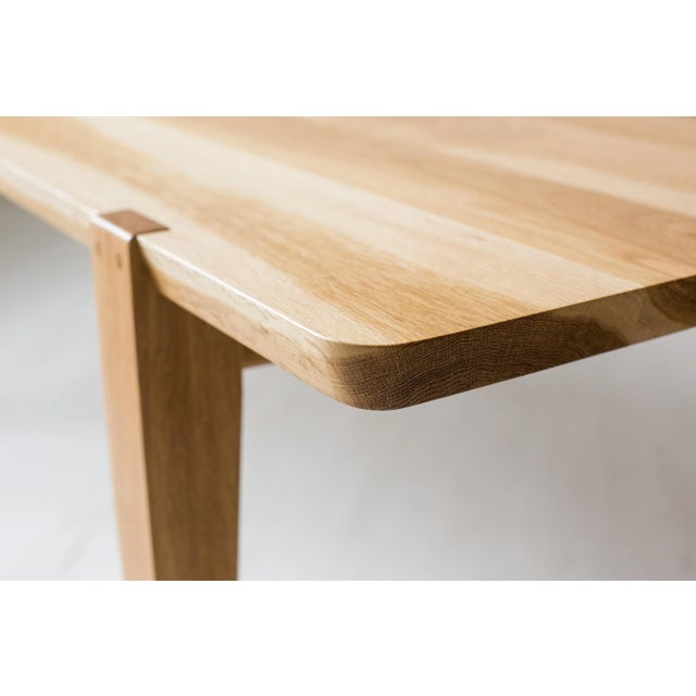 Contemporary Handcrafted Oslo Dining Table in White Oak, 120" x 42" x 30" For Sale - Image 3 of 6
