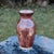Tall speckled vase, wheel-thrown from speckled stoneware and hand-painted with "Chai Gloss Shino" glaze. Brand: Hiraeth...