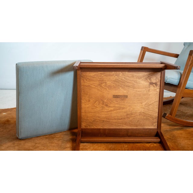 Design Within Reach Risom Rocker and Jens Ottoman, a Set For Sale - Image 17 of 18