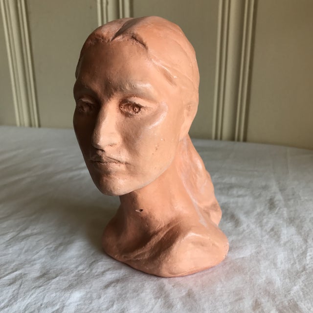 Vintage Artisan Sculpted Female Head Bust Chairish